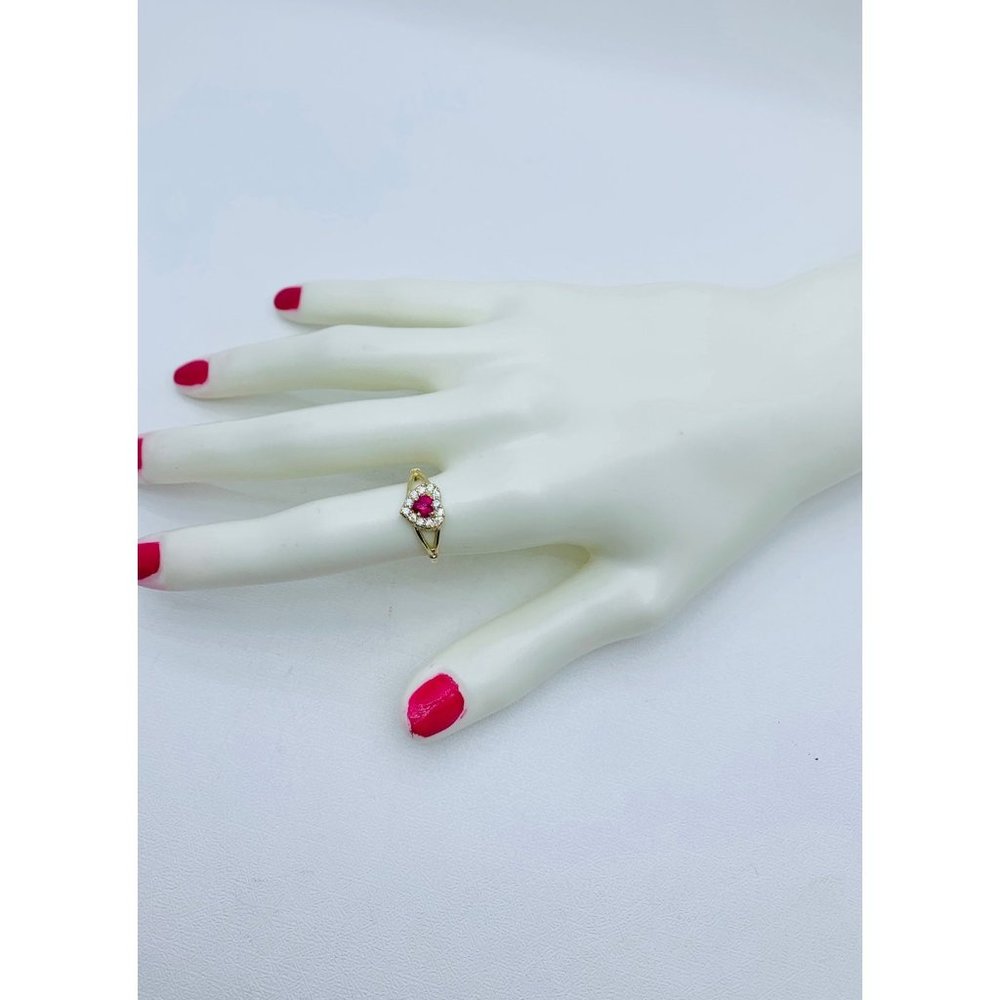 10k Solid Gold Ring Ring Heart Size 8 - image 3